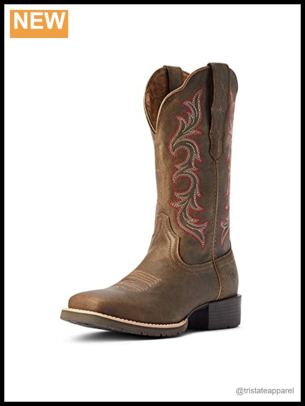 Faux Leather Stretch Fit Mid-Calf Western Boot